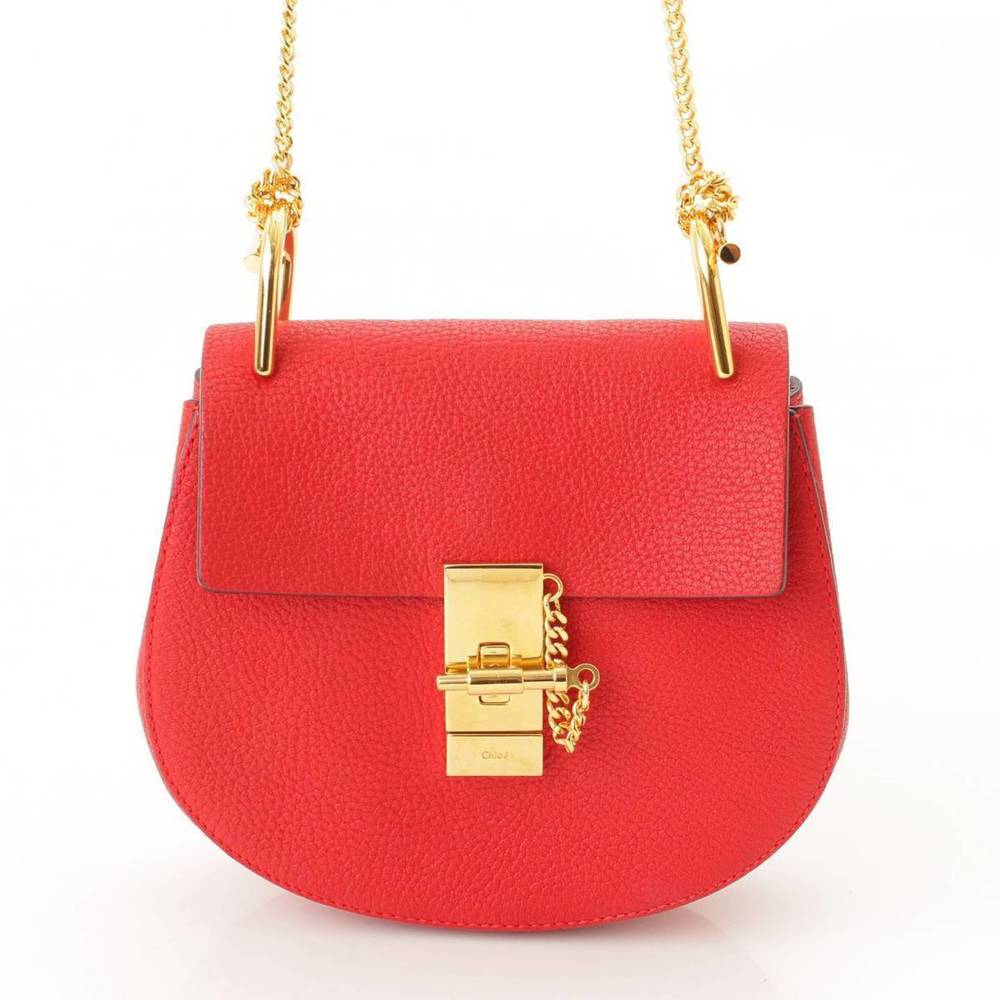 Chloe Chain Bag Shoulder Drew Red